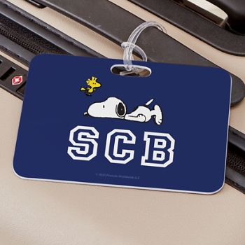 PEANUTS® Snoopy™ & Woodstock Initials Luggage Tag