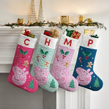 Peppa Pig Initial Quilted Stocking