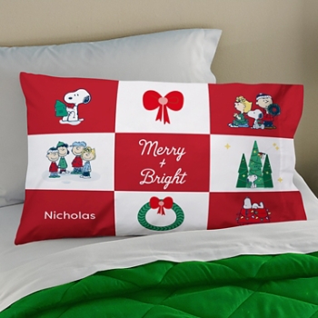 PEANUTS® Merry & Bright Pillowcase