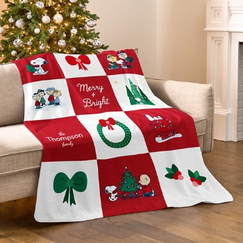PEANUTS® Merry & Bright Plush Blanket