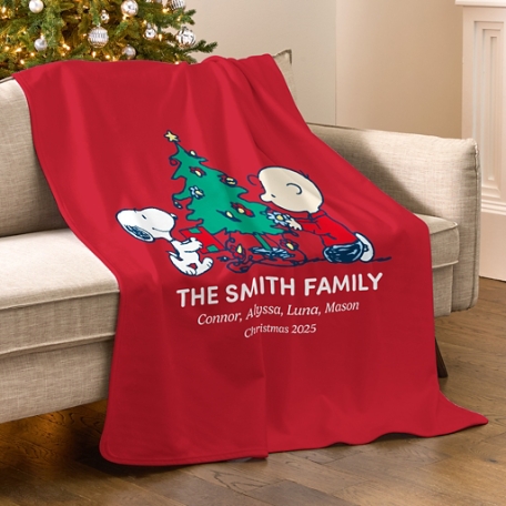 PEANUTS® Snoopy™ and Charlie Brown Christmas Plush Blanket