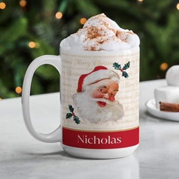 Christmas Greetings Santa Mug