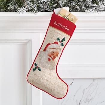 Christmas Greetings Santa Stocking