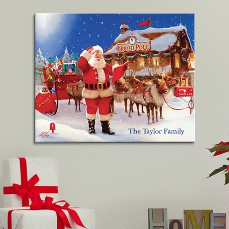 Santa's Flight Plans Canvas