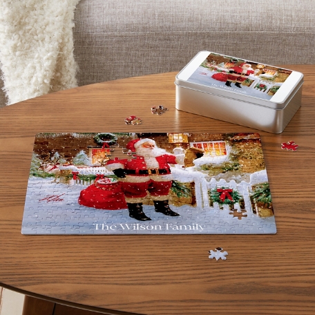 Santa's List with Snow Puzzle