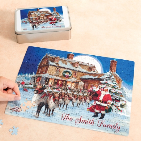 Santa's Tree Trimming Party Puzzle