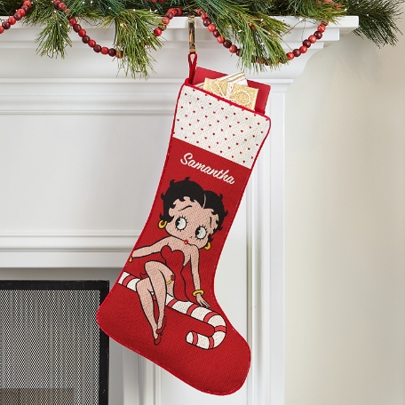 Betty Boop™ Candy Cane Stocking
