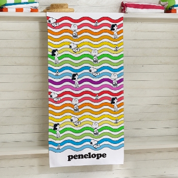 PEANUTS® Rainbow Friends Beach Towel