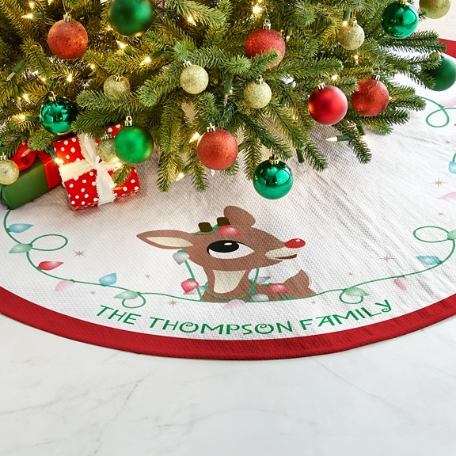 Rudolph® Christmas Lights Tree Skirt