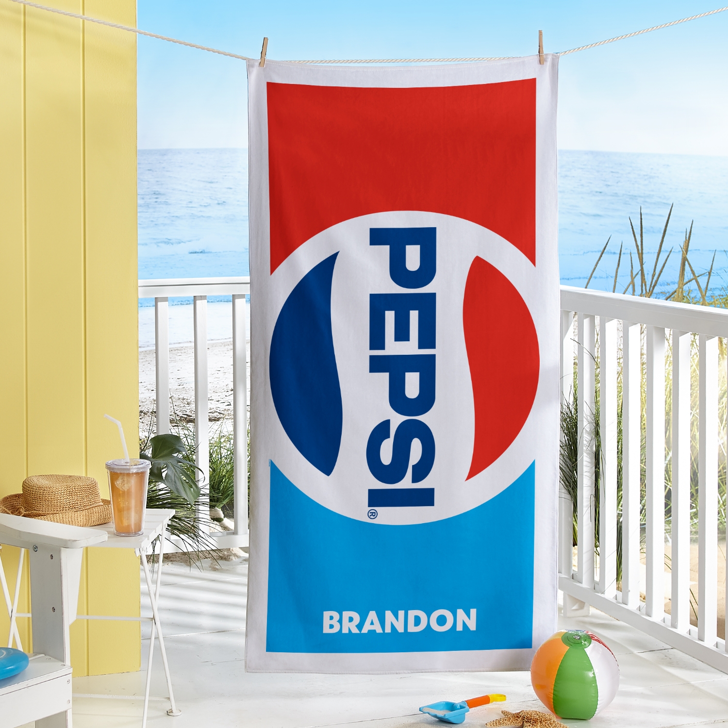 Pepsi® Retro Logo Beach Towel - Oversized