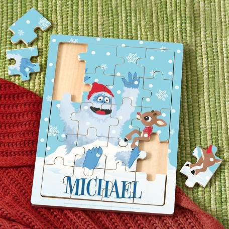 Rudolph® and Bumble™ Snowy Day Wooden Puzzle