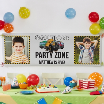 Tonka Caution Party Zone Photo Banner