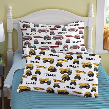 Tonka Truck Pattern Pillowcase