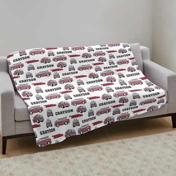 Tonka Truck Pattern Plush Blanket