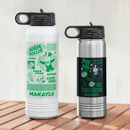 Monopoly Cash Only Water Bottle
