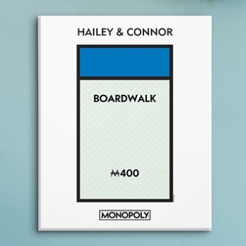 Monopoly Boardwalk Canvas