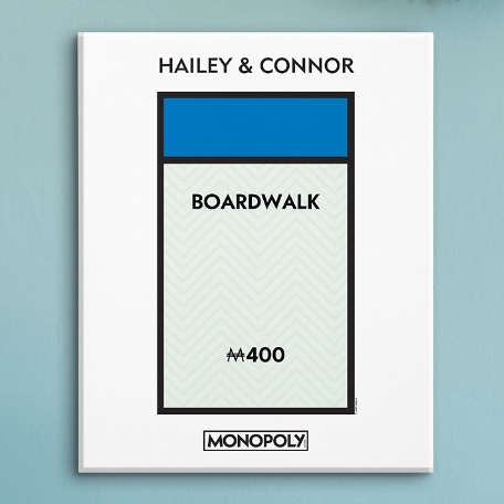 Monopoly Boardwalk Canvas