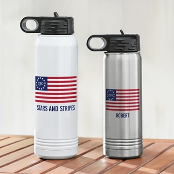 America250™ Betsy Ross Commemorative Flag Stainless Steel Water Bottle