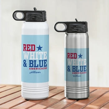 America250™ Red White & Blue Stainless Steel Water Bottle