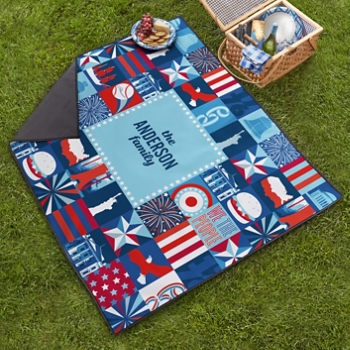 America250™ Patriotic Squares Picnic Blanket
