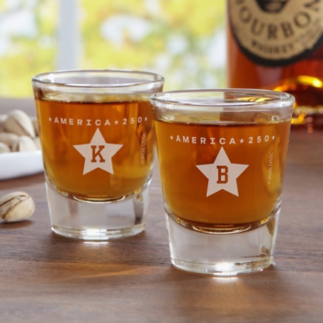 America250™ Star Initial Shot Glass