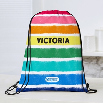 Crayola™ Rainbow Stripes Drawstring Bag