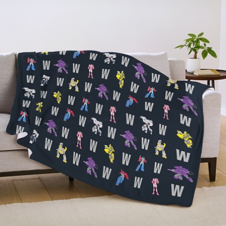 TRANSFORMERS Bots and Initials Plush Blanket