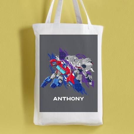 TRANSFORMERS Optimus Prime vs Megatron Tote Bag