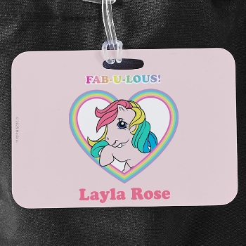 My Little Pony Retro Rainbow Heart Luggage Tag