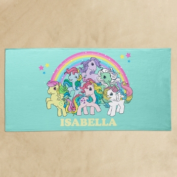 My Little Pony Retro Rainbow Ponies Beach Towel