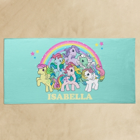 My Little Pony Retro Rainbow Ponies Beach Towel