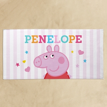 Peppa Pig Hearts and Stars Beach Towel