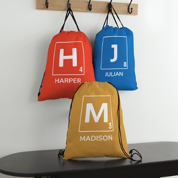 Scrabble® Initial with Name Drawstring Bag