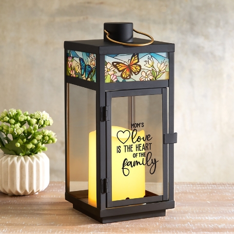 Butterfly Stained Glass Lantern