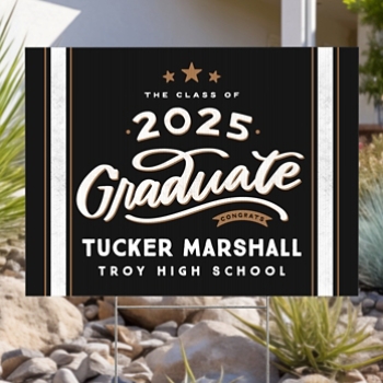 Vintage Style Graduation Yard Sign