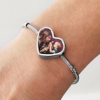 Best Mom Ever Photo Charm Bracelet