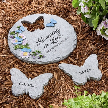 Blooming in Love Butterfly Garden Stone