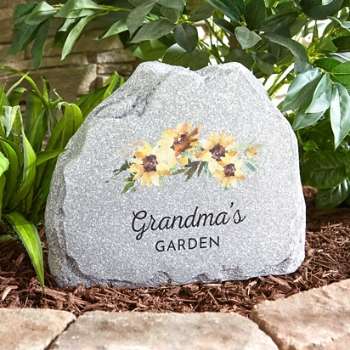 Floral Standing Garden Stone