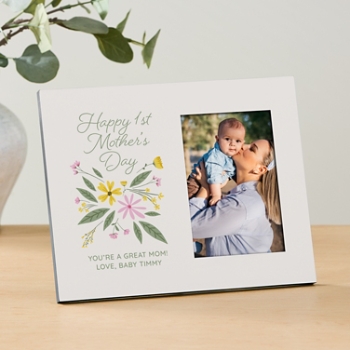 Happy 1st Mother's Day Floral Photo Frame