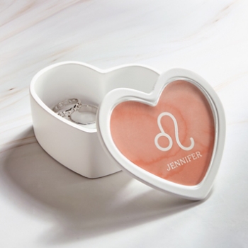 Zodiac Sign Heart Keepsake Box