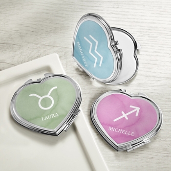 Zodiac Sign Heart Mirror