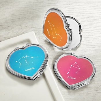 Zodiac Stars Heart Mirror
