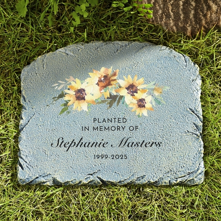 Sunflower Serenity Garden Stone