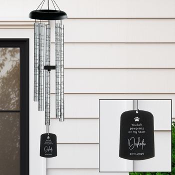 Pawprints of Love Memorial Sonnet 44 inch Wind Chime