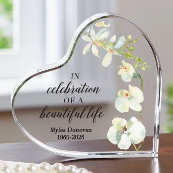 Celebration of Life Acrylic Heart