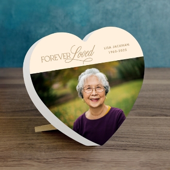 Forever Loved Photo Wood Heart