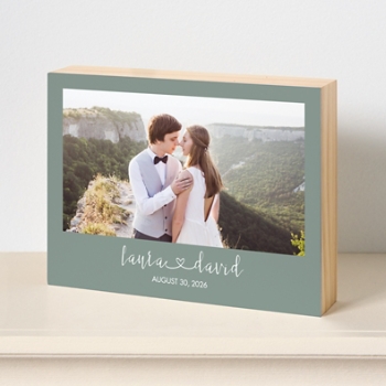 Our Love Connects Us Photo Wood Block