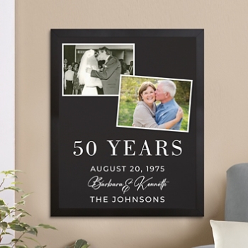 Through The Years Photo Anniversary Canvas