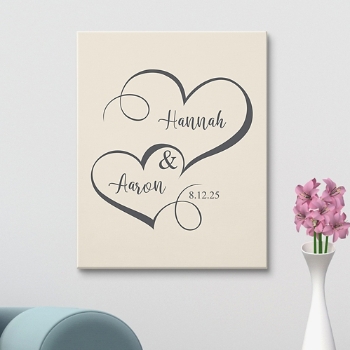 Two Hearts One Love Canvas