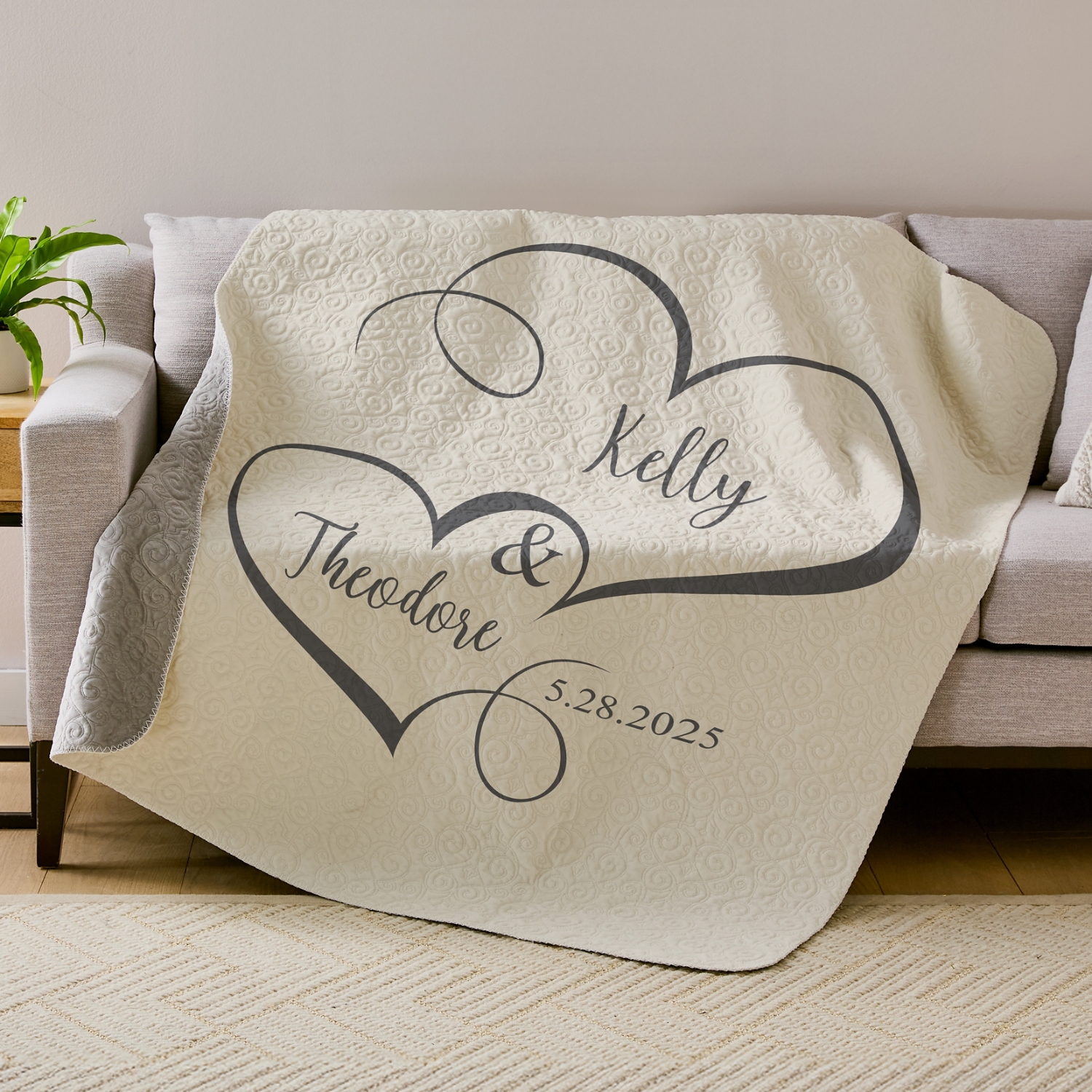 Unified Hearts<br>Quilted Throw